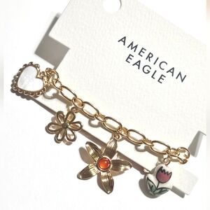 American Eagle Outfitters Hearts & Stars Charm Bracelet